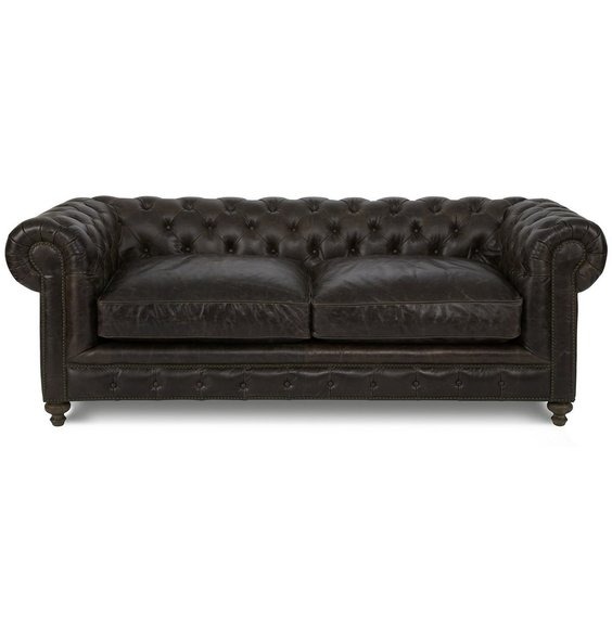 Klassische Leder Polster Couch Chesterfield England Sitz Luxus Dreisitzer