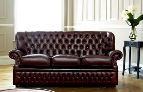 Chesterfield Sofa Couch Polster Stoff Leder Couchen Antik Stil Garnitur 3 Sitzer
