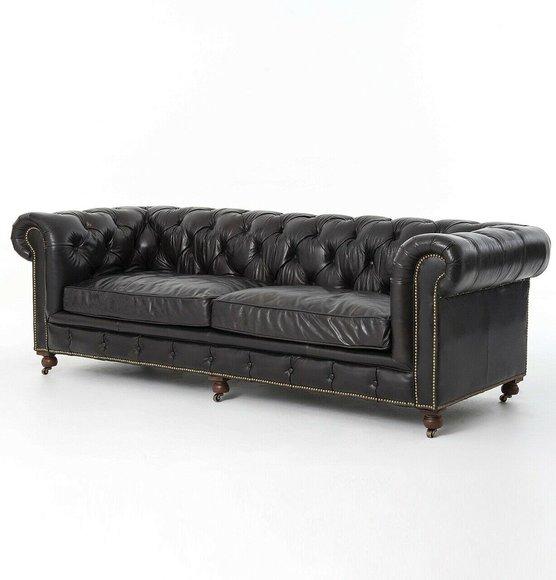 Chesterfield Sofa Couch Polster Stoff Leder Couchen Polster Garnitur 4 Sitzers