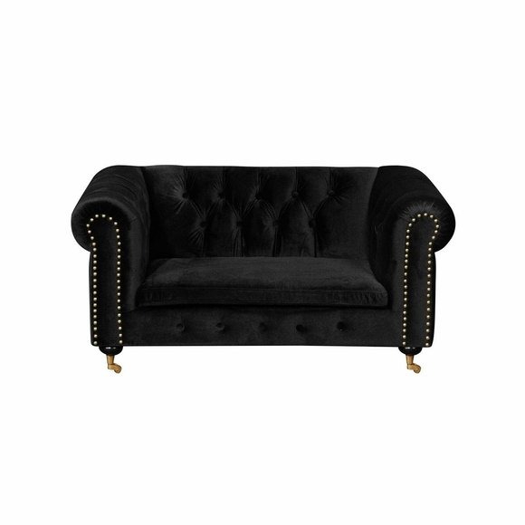 Chesterfield 2 Sitzers Klassische Luxus Barock Rokoko Sofa Textil Leder