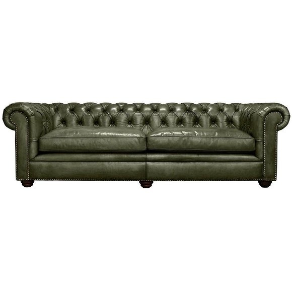 Elegante Wohnzimmer Couch Viersitzer Chesterfield Leder Stoff Couchen