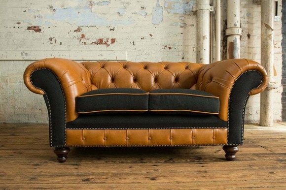 jvmoebel ® Leder Sofa Couch - Design Polster Zweisitzer Couch Garnitur