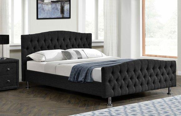 Chesterfield Bett Design Schlafzimmer Englisches Betten 180x200cm Textil