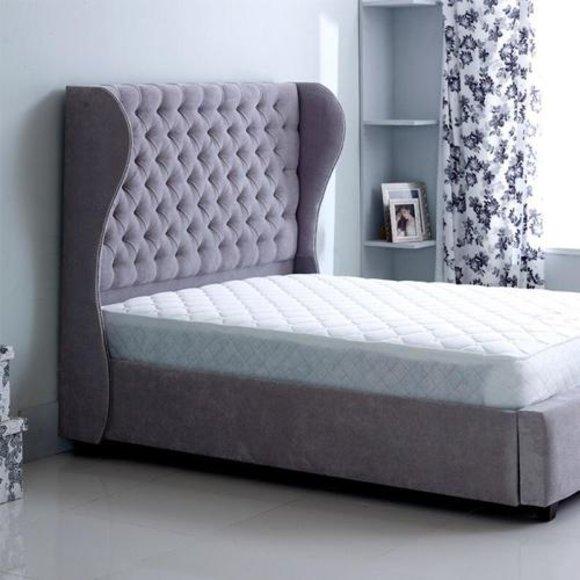 Chesterfield Designer Bett Schlafzimmer Textil Leder Polster 140/160/180/200 cm