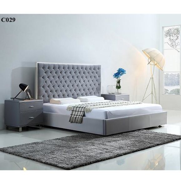 Chesterfield Bett Schlafzimmer Textil 180x200cm Design Betten Polster Samt Neu