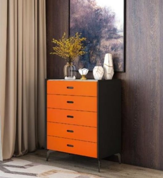 Italienische Stil Möbel Hoch Kommode Schrank Designer Schränke Orange Sideboard