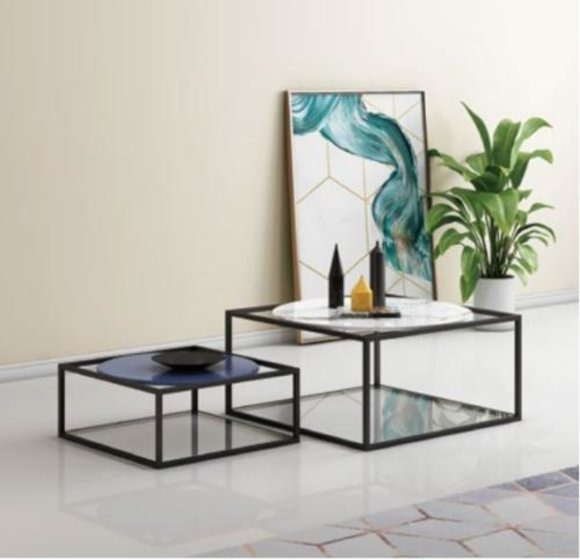 Doppel Set 2x Couchtisch Kaffeetisch Beistelltisch Design Wohnzimmertisch Tische