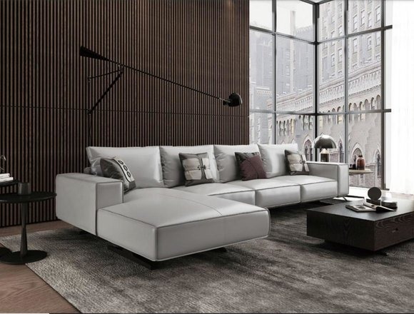 Ecksofa Polster Garnitur Wohnlandschaft L Form Designer Sofa Couch Sofas Leder