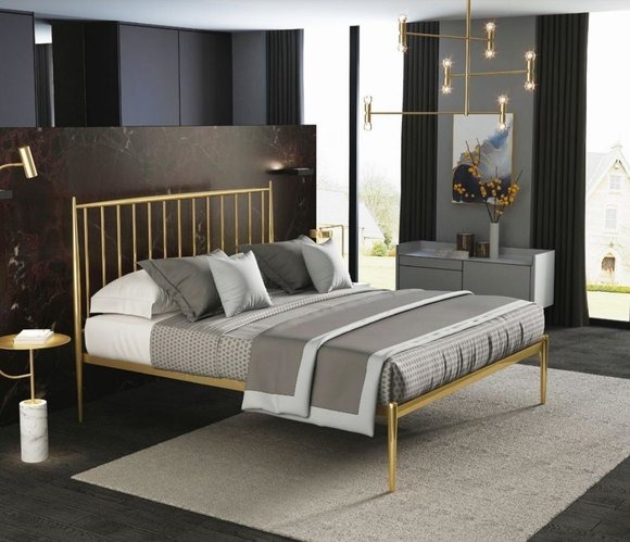 Italienische Leder Designer Möbel Bett Doppel Schlazimmer 180x200cm Neu Betten