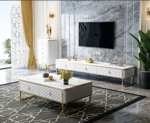 Designer RTV TV Anrichte Kommode Side Low Board Schrank Zimmer Regal Luxus Wohn