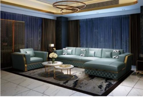 Wohnlandschaft Ecksofa L-Form Sessel Set Garnitur Modern Sofa Leder Couch Neu