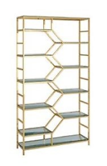 Metall Regal Trennwand Designer Luxus Regale Gold Schrank 3tlg. 120x200cm Wand