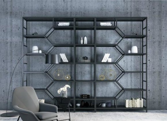 Metall Regal Trennwand Designer Luxus Regale Loft Stil Schrank 3tlg. Set Neu