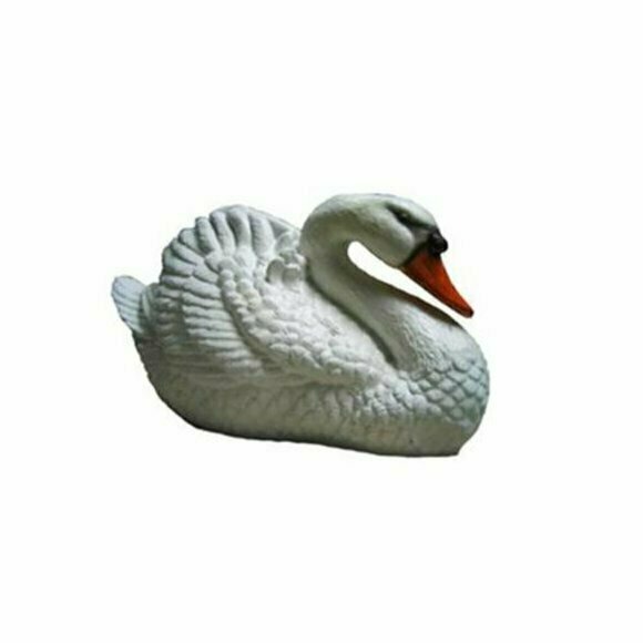 Dekoration Garten Plastik Figuren Handbemalte Figur Statue Lustige Schwan 21cm