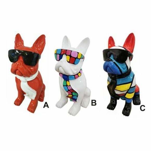 abstrakte hund dog figur figuren statuen moderne bunt bemalt neu 30cm statue Neu