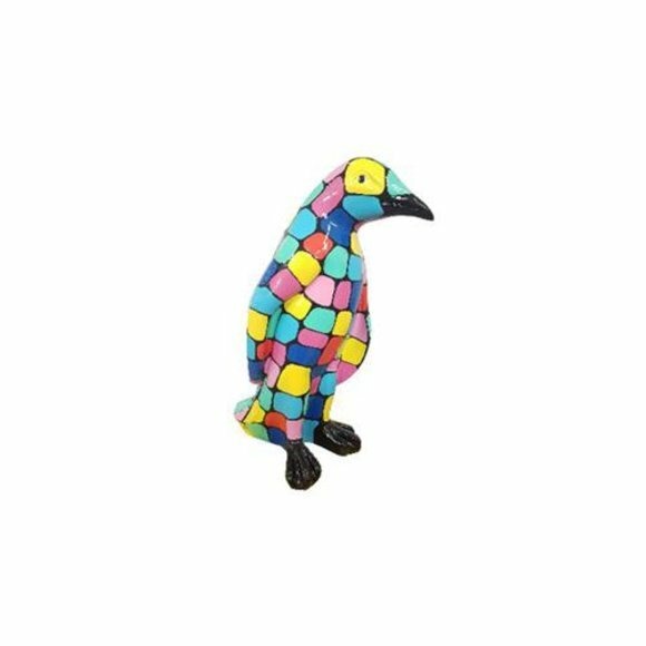 pinguin figur abstrakte figuren statuen moderne statue bunt bemalt neu 70cm A823