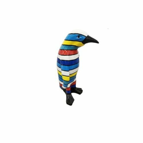 pinguin figur abstrakte figuren statuen moderne statue bunt bemalt neu 70cm A831