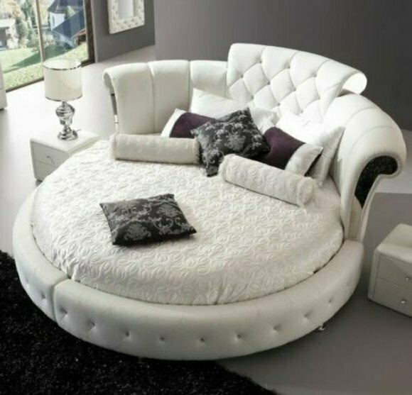 Chesterfield-Bett Luxusbetten Rundes Design Hotel Rundbett Schlafzimmer
