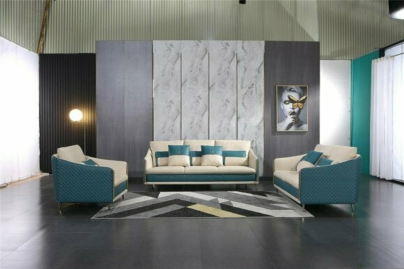 Sofagarnitur 3+2+1 Sitzer Sofa Sitz Couch Polster Garnitur Moderne Couchen Neu