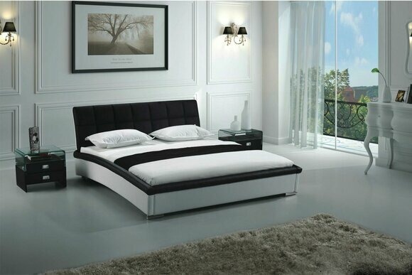 Design Modernes Bett Doppel Gestell Luxus Schlaf Zimmer Betten Leder Hotel Ehe