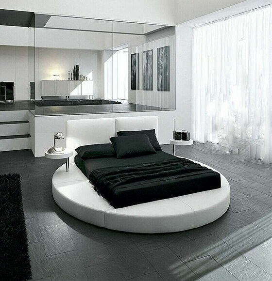 Rundes Bett Rund Design Betten Leder Doppel Luxus Hotel Gestell Schlaf Zimmer