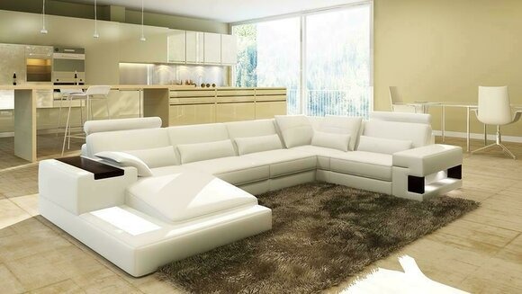 Marken Sofa Wohnlandschaft Ledersofa Couch Garnitur Wohnlandschaften jvmoebel®