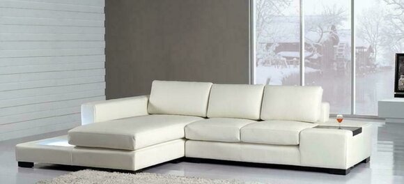 L Form Sofa Couch Polster Garnitur Wohnlandschaft Design Ecksofa Leder led neu