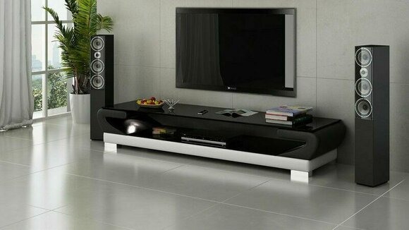Fernseh Schrank Tisch Designer lowboard regal Sideboard rtv tv Leder Glas Tisch