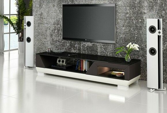 Design Sideboard Schrank Kommode Kommoden Low Board Regal Wohnzimmer rtv leder