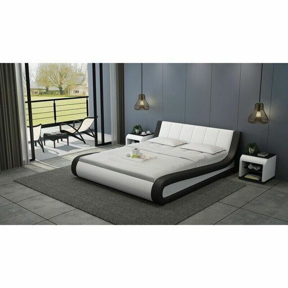 Bett Lederbett Polsterbett Moderne Doppel Schlafzimmer Ehebett Betten Farbwahl!