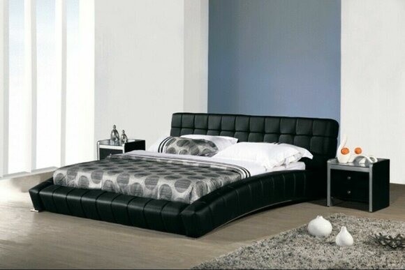 Polsterbett Betten Bett Polster Ehe Leder Textil Designer Doppel xxl Hotel Neu