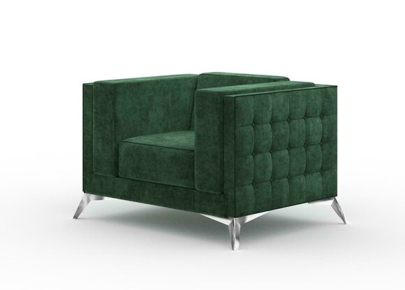 Chesterfield Sessel 1 Sitzer Couchen Polster Neu Fernseh Sofa Textil Stoff Couch