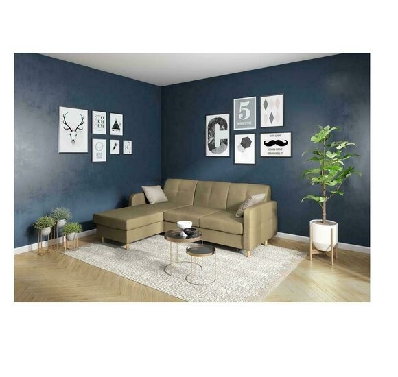 Ecksofa L-Form Sofa Wohnlandschaft Garnitur Polster Bettfunktion Design Modern