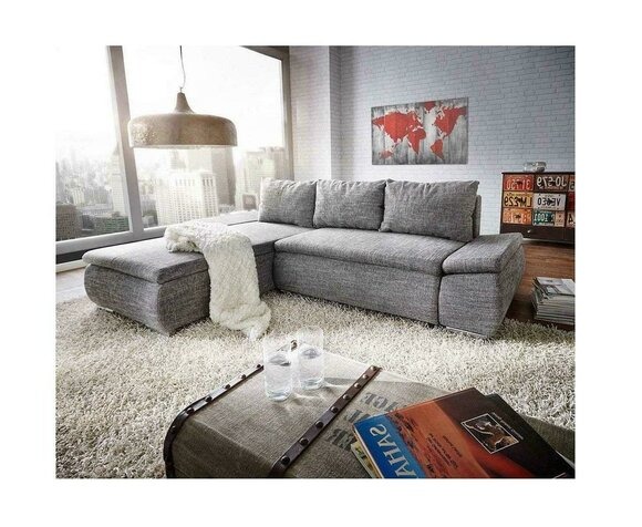 Schlafsofa Design Ecksofa Schlafsofa Bettfunktion Couch Polster Textil Sofas Neu