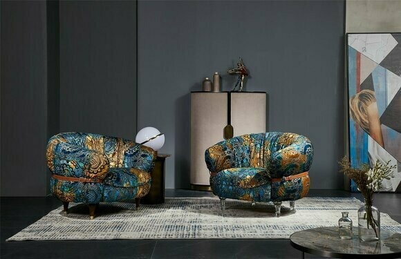 Design Sessel Couch Sofa Relax Stoff Lounge Luxus Fernseh Club Polster Sitzer