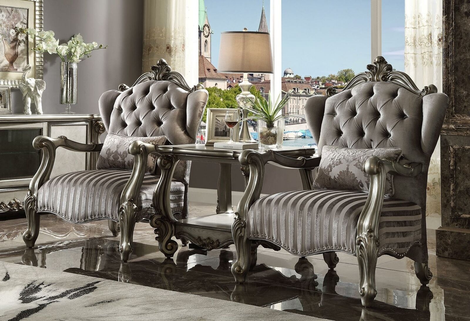 Edler Designer Klassischer Couchtisch Beistelltisch Tisch Holz Barock Geschnitzt