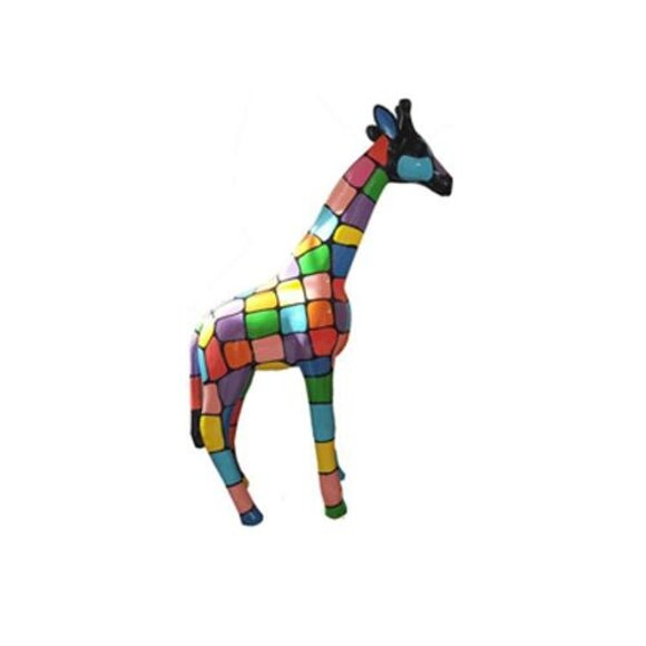 Moderne Figur Giraffe Kunststoff Skulptur Dekoration 50cm Deko Figuren Statuen