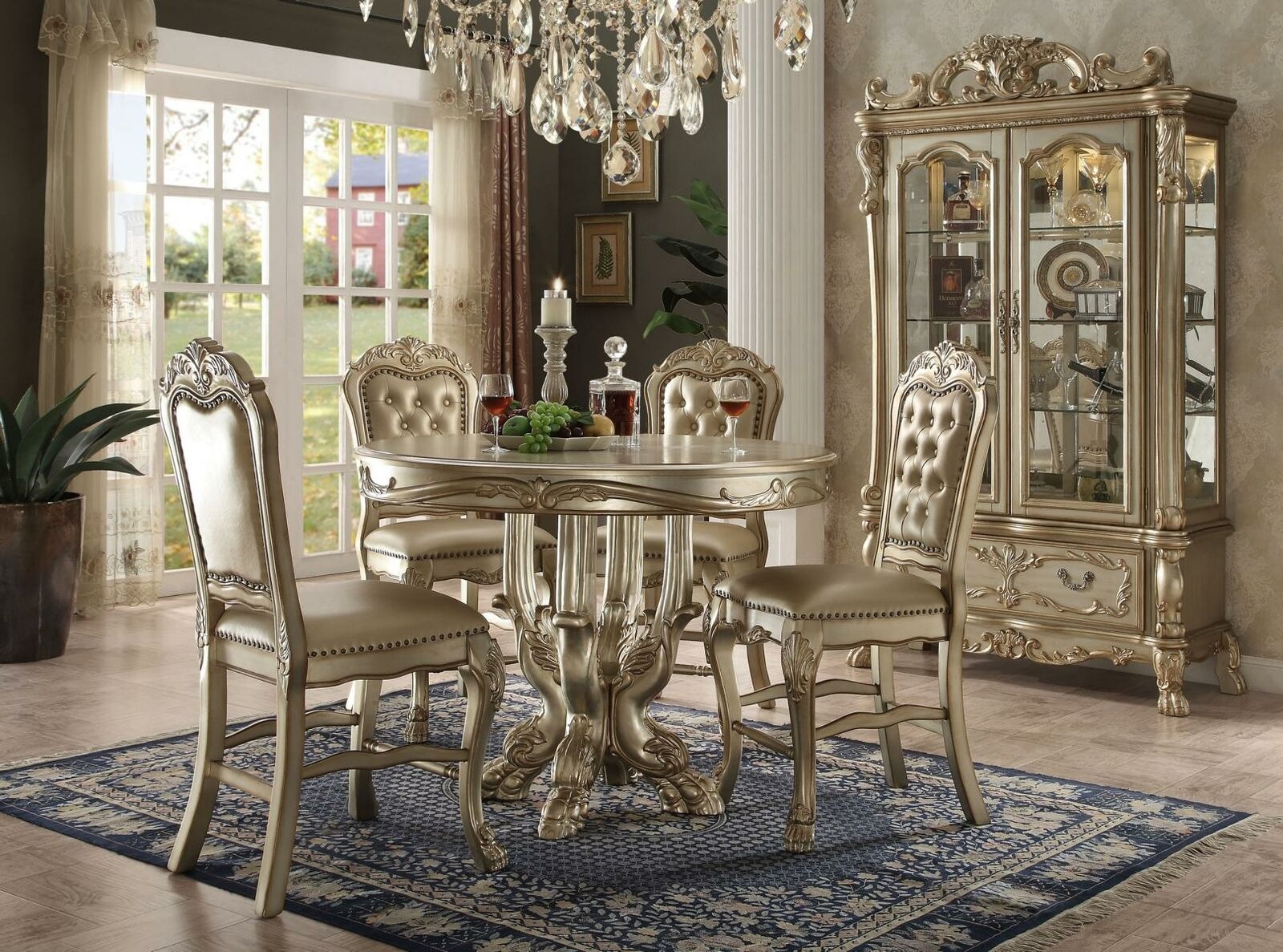 Designer Runder Esstisch Rund Edle Tisch Runde Tische Klassische Möbel Holz neu