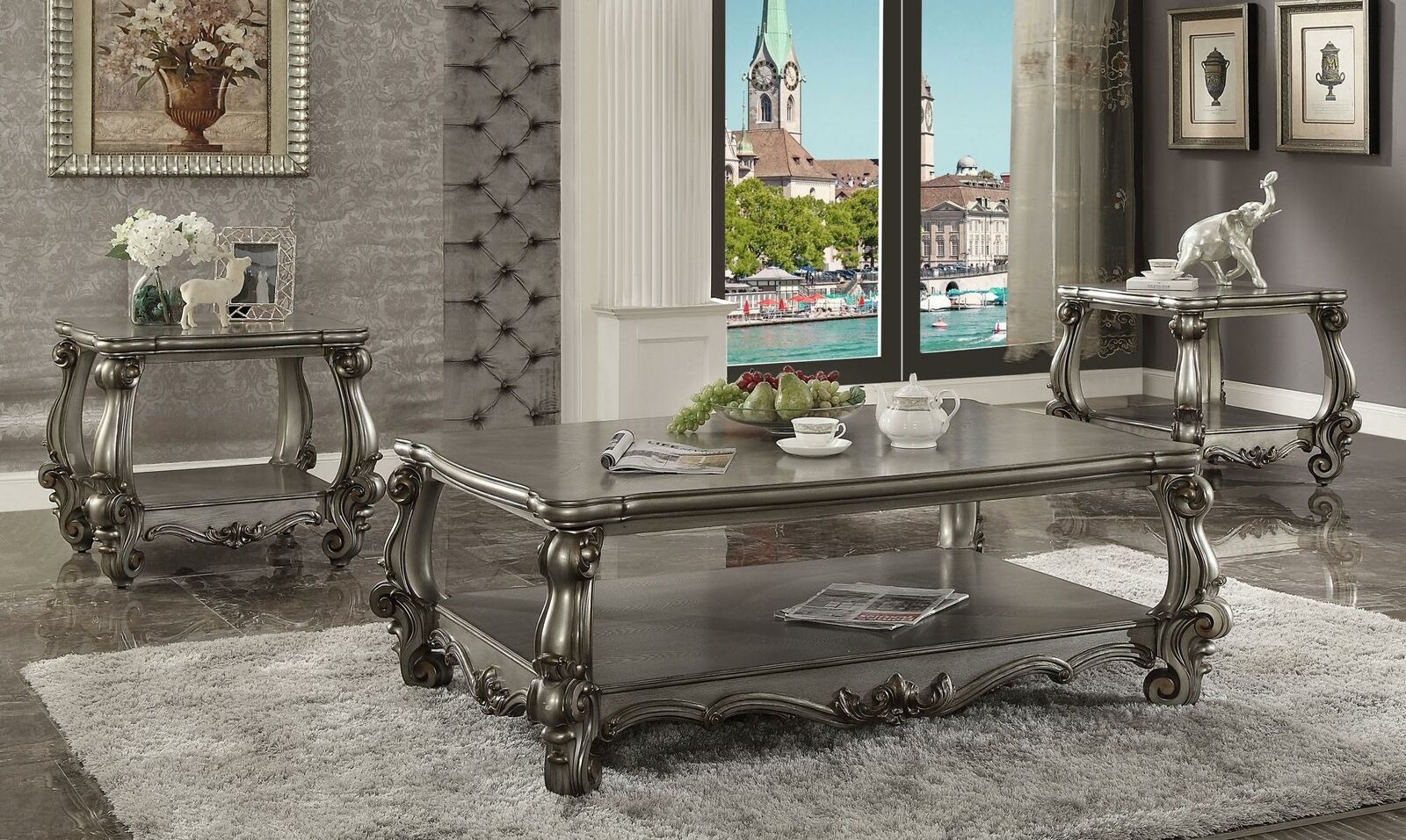 Couchtisch Tisch Beistelltisch Wohnzimmertisch Holz Tische Beistell Sofa Barock