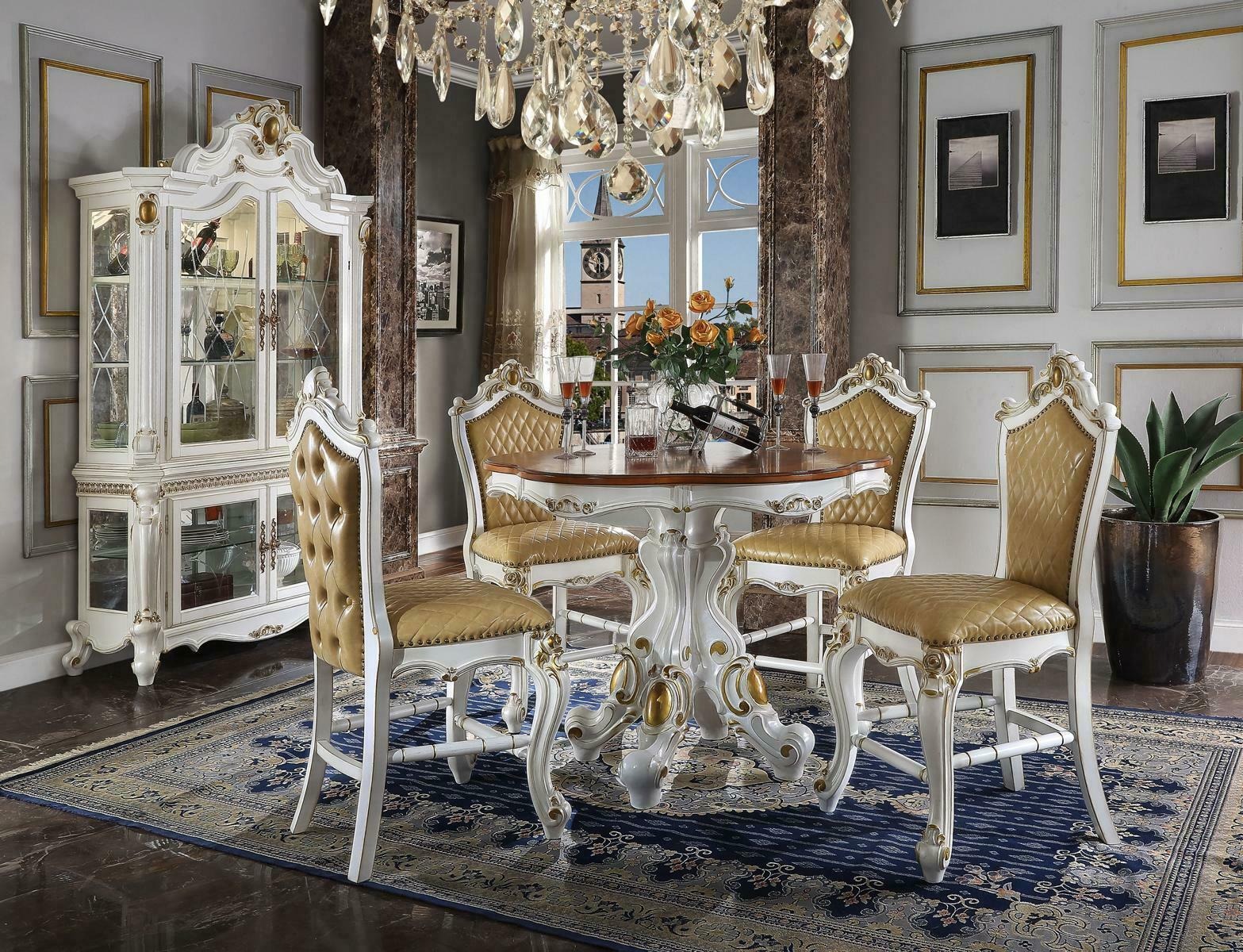 Barock Runder Esstisch Rund Klassischer Tisch Runde Rund Tische Holz Möbel neu