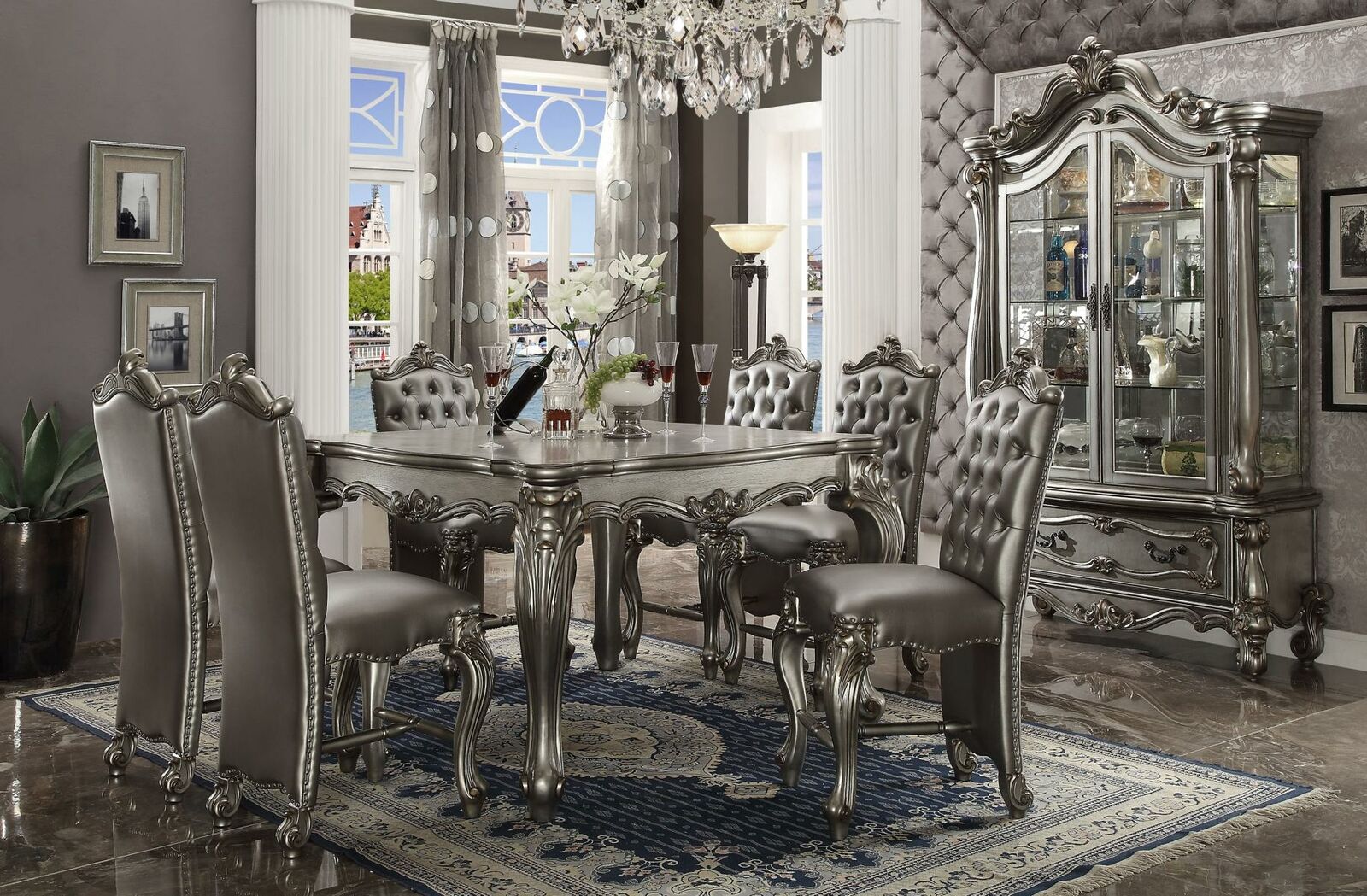 Barock Antik Stil Esstisch Tisch Echtes Holz Klassische Designer Tische Rokoko