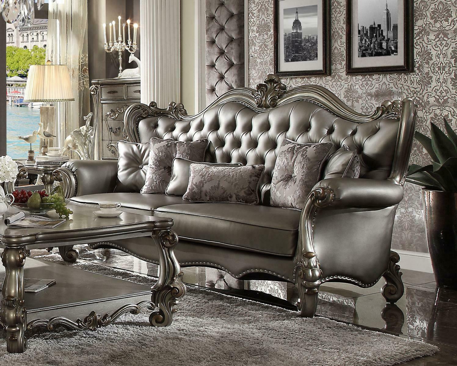 Chesterfield Sofa 3 Sitzer Couch Polster Leder Sofas Wohnzimmer Dreisitzer neu