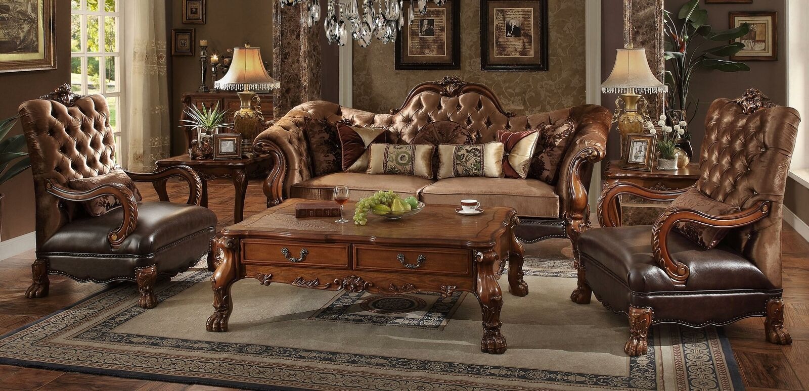 Design Sofagarnitur 3+1+1 Sitzer Couchtisch Beistelltisch 6 tlg.Wohnzimmer Set