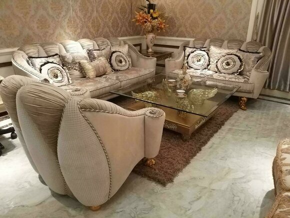 Klassische Sofagarnitur 3+2+1 Barock Rokoko Antik Stil Sofa Couch Couchen neu