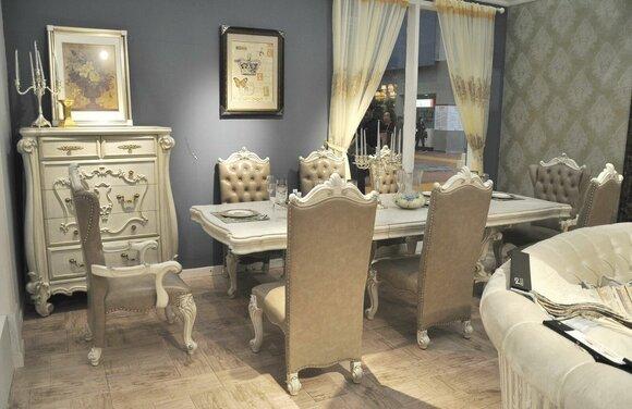 Königlicher Esstisch Tisch Holz Klassische Tische Barock Rokoko Esszimmer Holz