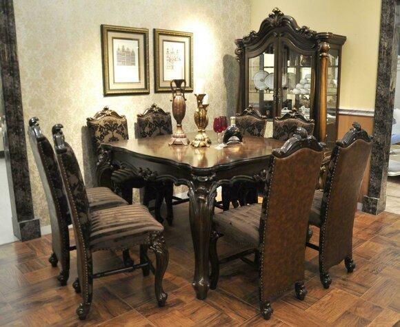 Esstisch Tisch Gruppe Esszimmer Wohnzimmer Garnitur Holz Design Tische Barock