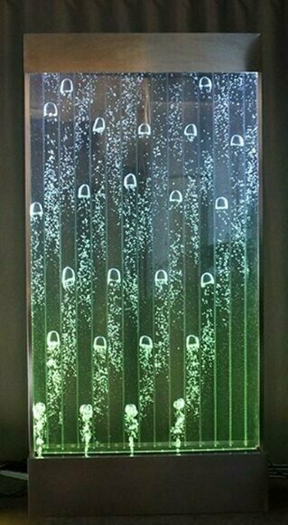 Wandpaneel mit Wasserblasen LED Wasserwand Designer Wasser Wand Beleuchtete Neu