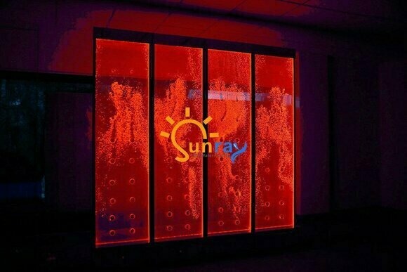 Wandpaneel mit Wasserblasen LED Wasserwand Designer Wasser Wand Beleuchtete