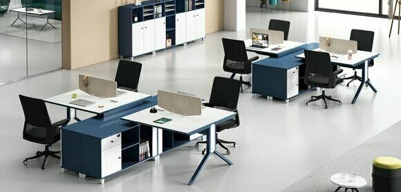 Callcenter 2 Arbeitsplätze Schreibtisch Büro Möbel Einrichtung Ausstattung Tisch