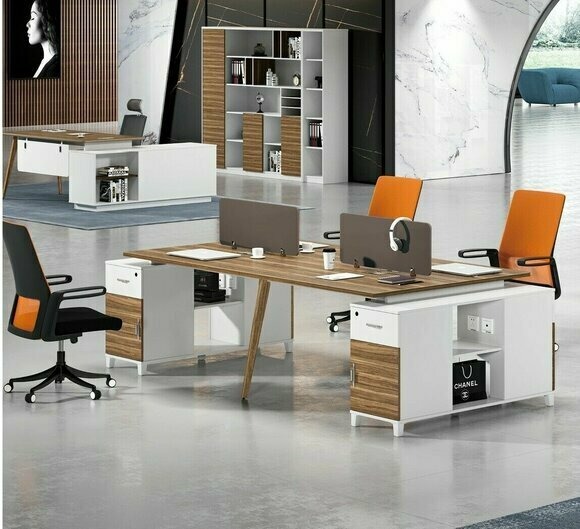 Büro Tisch Möbel Einrichtung Ausstattung Callcenter 4 Arbeitsplätze Schreibtisch